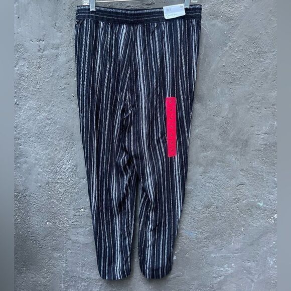 JESSICA SIMPSON GEO PRINT STRIPED ANKLE CROP SOFT ELASTIC WAIST PANTS MEDIUM NWT - Picture 5 of 5
